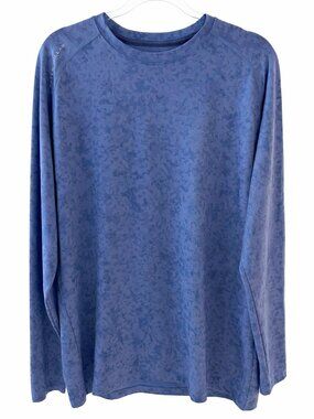 Peter Millar EUC Long-Sleeve Blue Camo Performance T-shirt